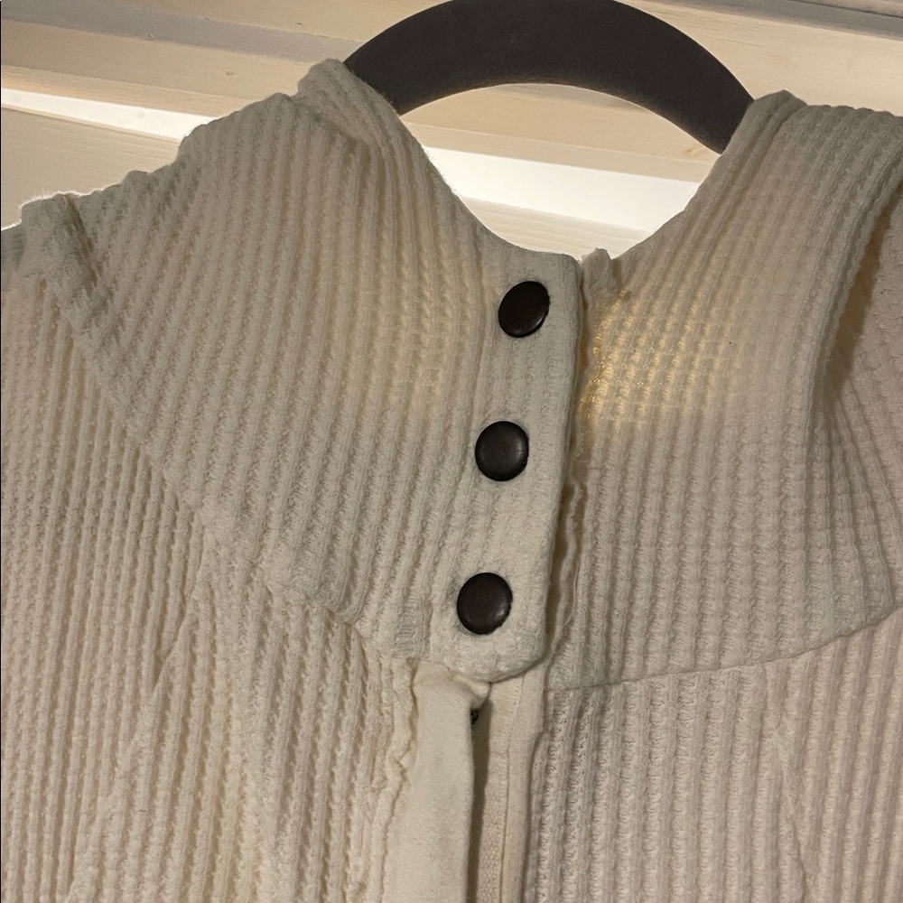 EUC Free People FP One Mason Hoodie Ivory - Picture 5 of 8